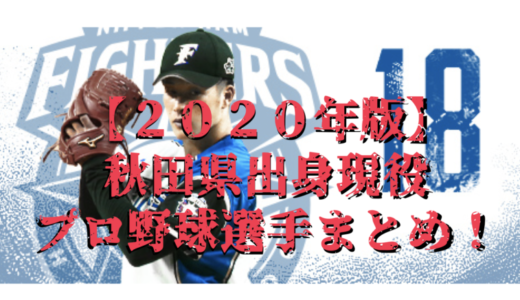 【２０２０年】注目の秋田県出身現役プロ野球選手一覧！最新版！